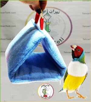 فروش مخفیگاه مثلثی از جنس پارچه و کاملا بهداشتی مخصوص پرندگان خانگی با قیمت عالی در تهران طوطی