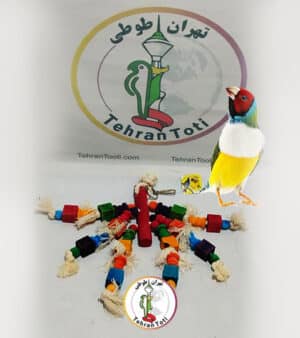 فروش اسباب بازی چوبی و رنگی کاملا بهداشتی و مناسب طوطی سانان در فروشگاه تهران طوطی