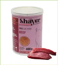 قیمت کنسرو گربه شایر با طعم بیف 400 گرمی