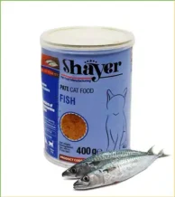 قیمت خرید کنسرو 400 گرمی گربه شایر با طعم ماهی