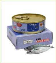 قیمت کنسرو مخصوص بچه گربه شایر با طعم ماهی 90 گرمی