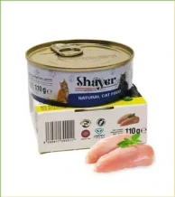 خرید کنسرو نچرال گربه شایر با طعم فیله مرغ 110 گرمی