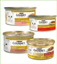 قیمت خرید کنسرو گربه گورمت گلد با 4 طعم متفاوت