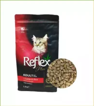 قیمت غذای گربه بالغ رفلکس پلاس با طعم گوشت بره و برنج