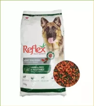 قیمت خوراک خشک سگ رفلکس با طعم گوشت بره، برنج و سبزیجات